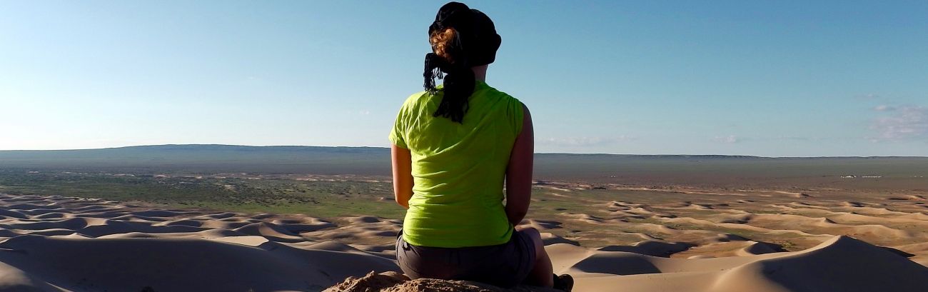 Au Gobi Mongolie dans les dunes