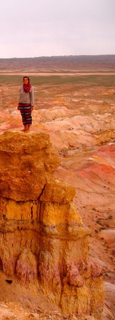 Hauteur de la falaise de Tsagaan Suvarga