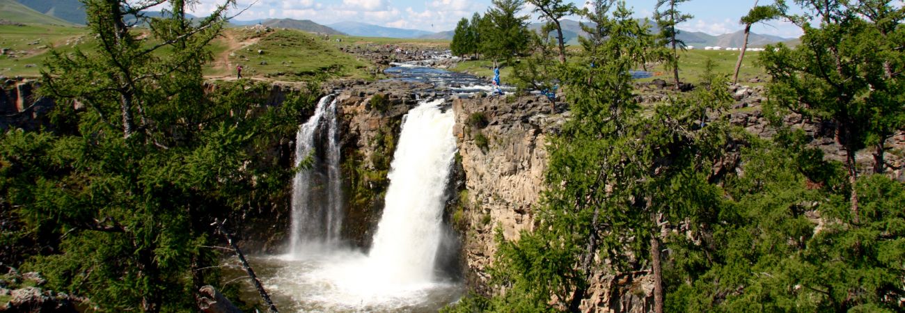 La chute de L'Orkhon Khangai Mongolie