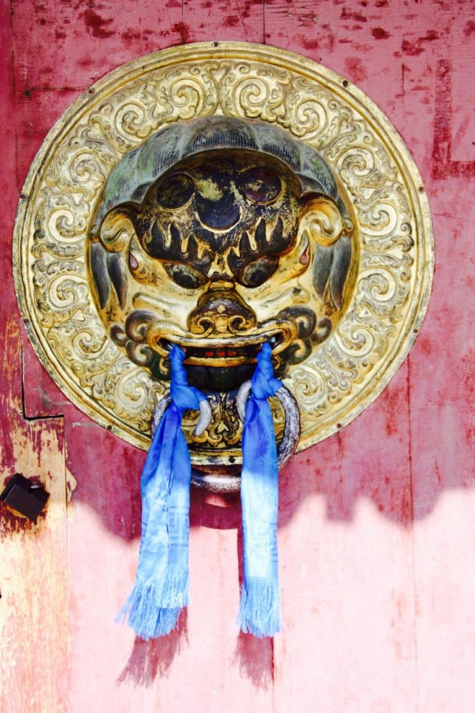 Poignée porte d'entrée monastère Erdene Zuu