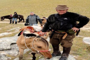 A cheval Mongolie Trappeur