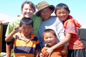 En famille en Mongolie