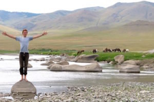 Rive Orkhon Khangai Mongolie